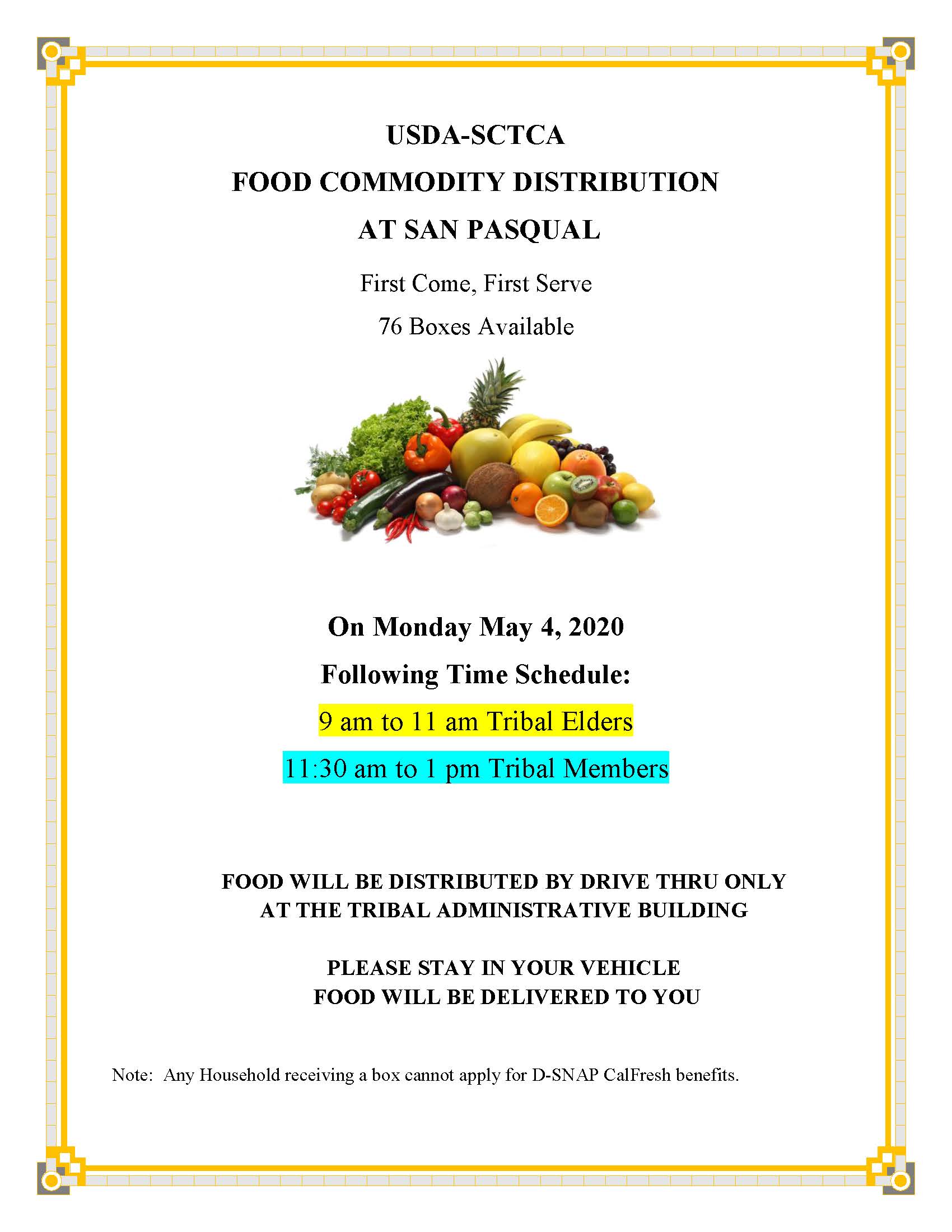 Food Commodity Distribution San Pasqul﻿